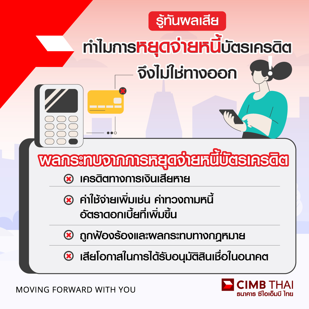 ข้อเสียของการหยุดจ่ายหนี้