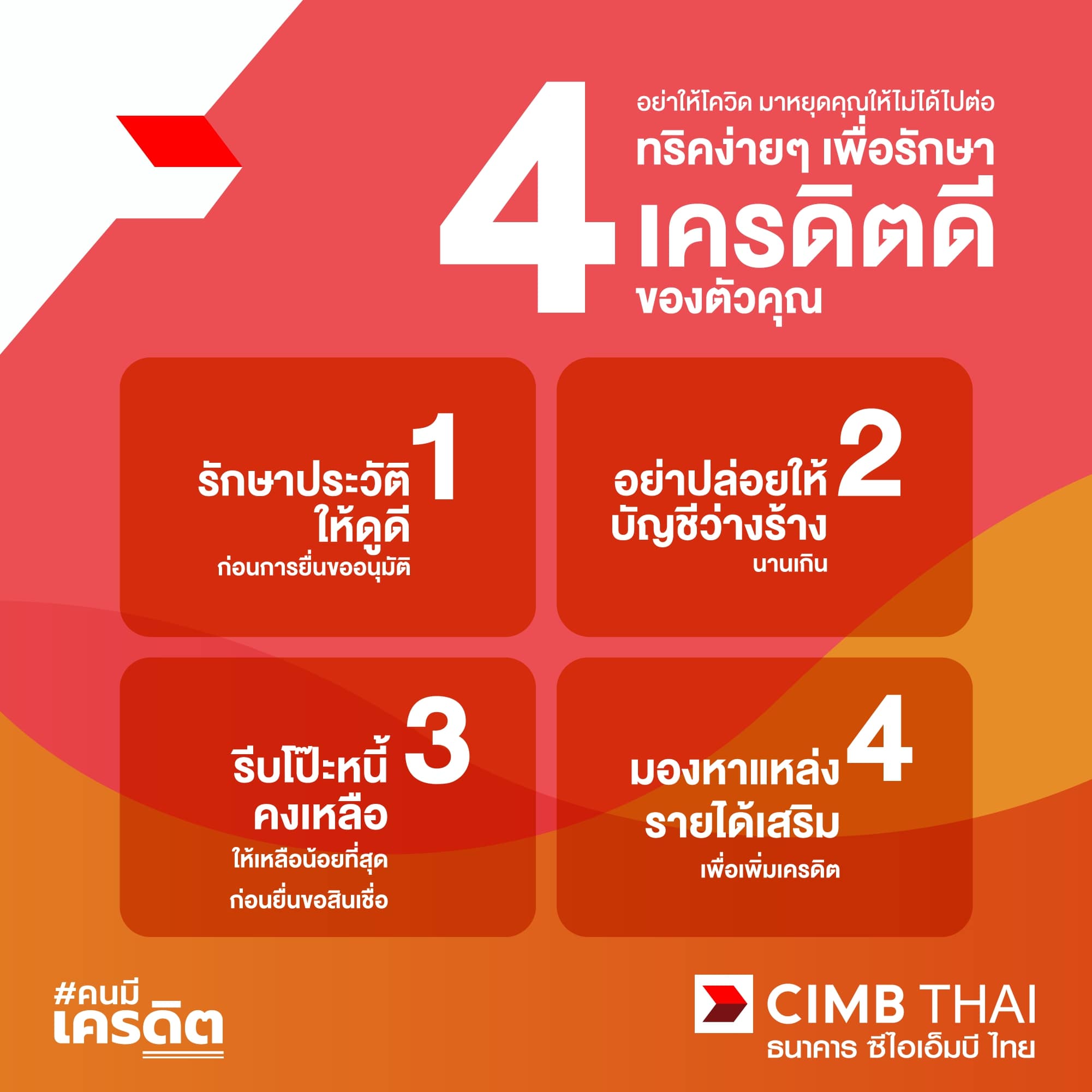 วิธีรักษาประวัติเครดิตทางการเงิน